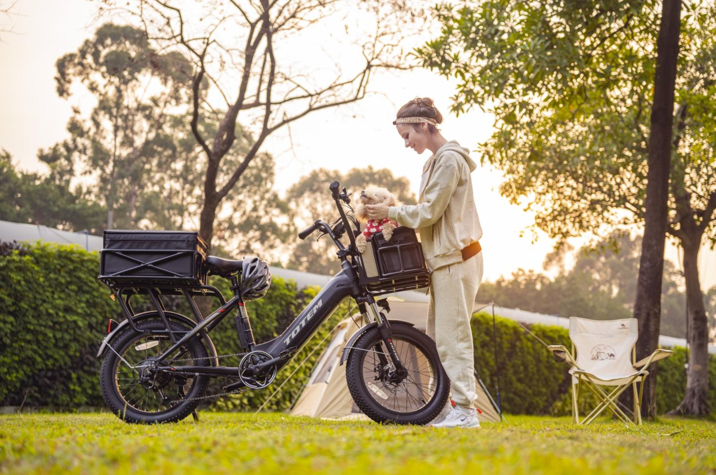 totem e-fully carry Totem Hauler Step-Through Utility Electric Bike